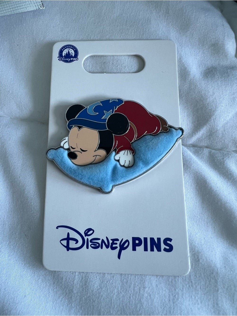 Disney Sleeping Mickey Enamel Pin - Blue, Red, Black
